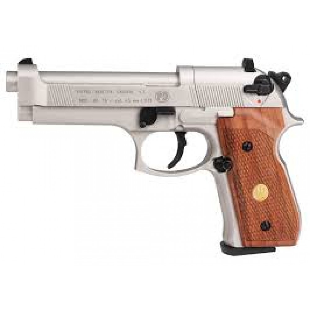 Beretta M92fs Nickel Wood Grip